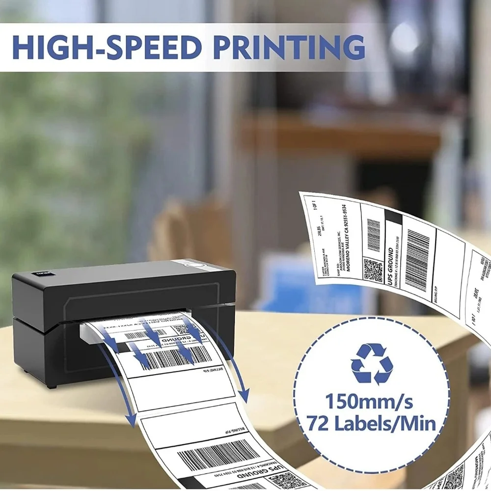 New LUFIER Black Direct Thermal Label Printer